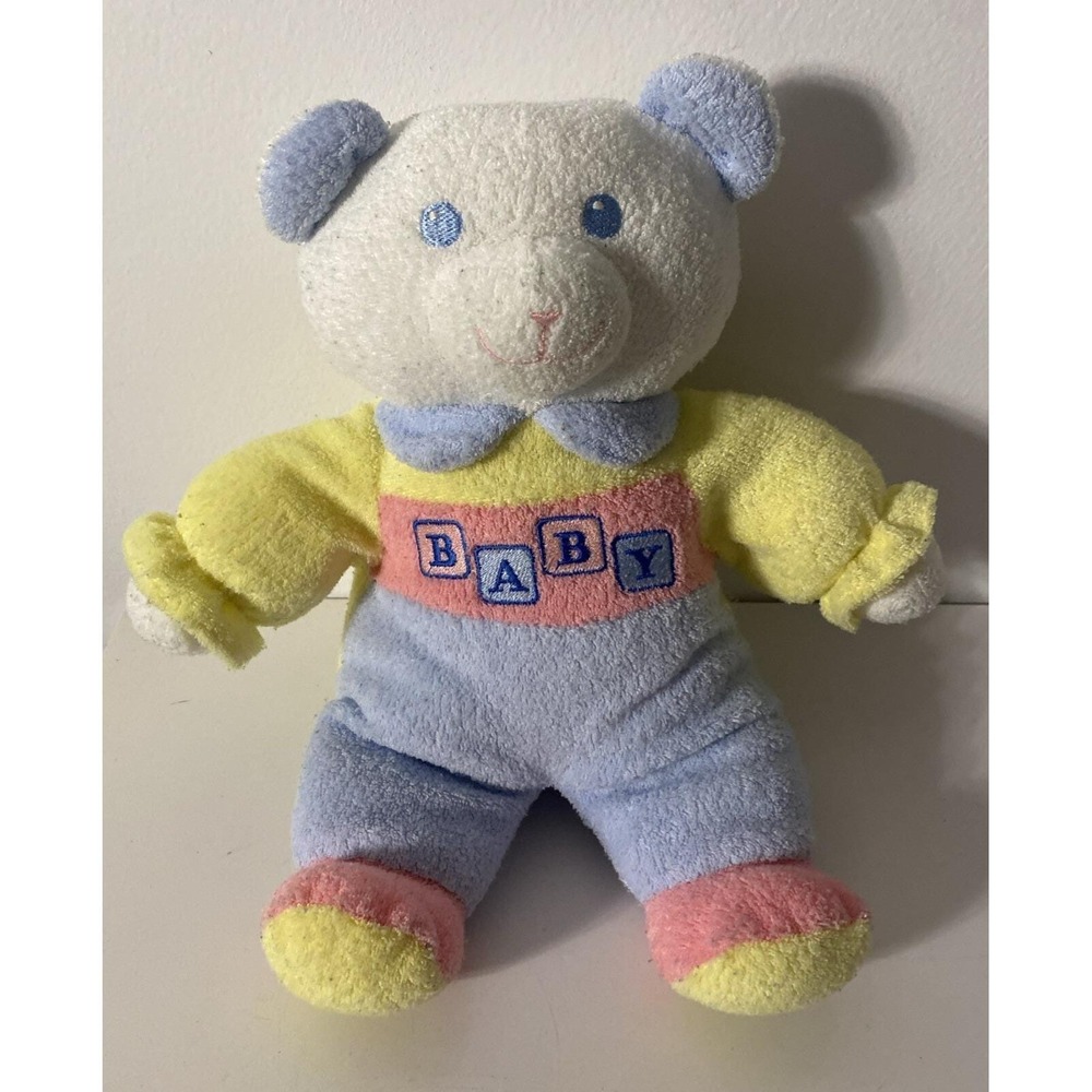 TB Trading My First Teddy Bear Pastel Rattle Baby Plush Stuffed Terrycloth